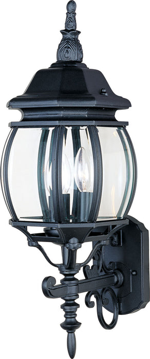 Myhouse Lighting Maxim - 1033BK - Three Light Outdoor Wall Lantern - Crown Hill - Black