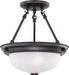 Myhouse Lighting Nuvo Lighting - 60-3148 - Two Light Semi Flush Mount - Close to Ceiling Mahogany Bronze - Mahogany Bronze