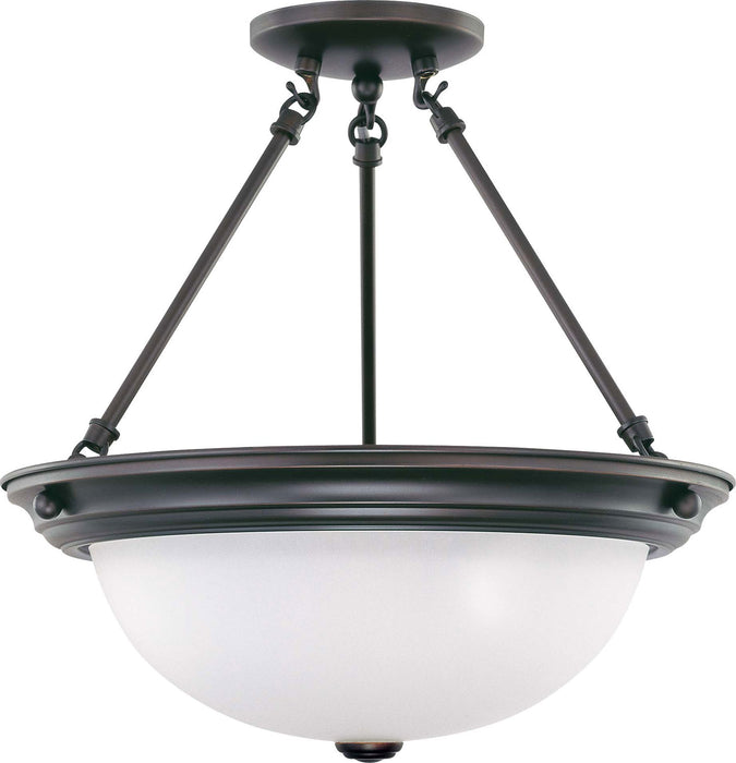 Myhouse Lighting Nuvo Lighting - 60-3151 - Three Light Semi Flush Mount - Close to Ceiling Mahogany Bronze - Mahogany Bronze