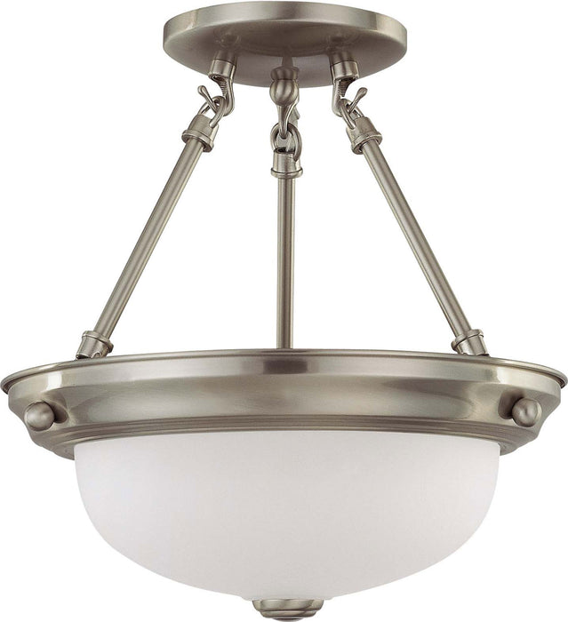 Myhouse Lighting Nuvo Lighting - 60-3244 - Two Light Semi Flush Mount - Ballerina Brushed Nickel - Brushed Nickel