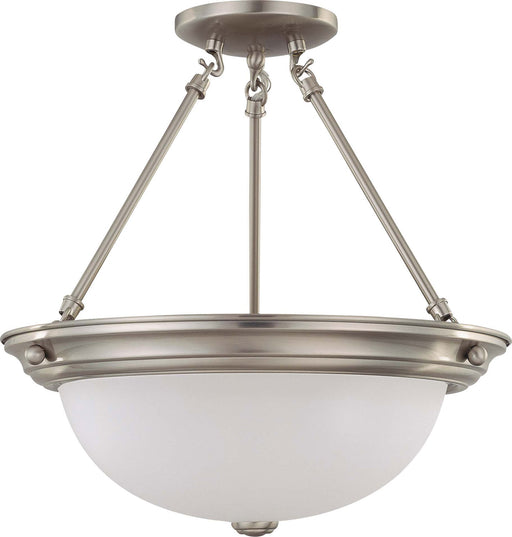 Myhouse Lighting Nuvo Lighting - 60-3246 - Three Light Semi Flush Mount - Close to Ceiling Brushed Nickel - Brushed Nickel