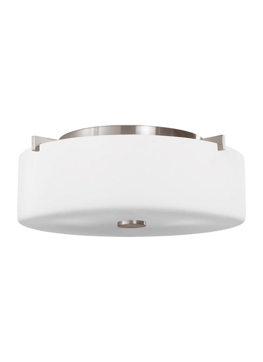 Myhouse Lighting Generation Lighting - FM313BS - Two Light Flush Mount - Sunset Drive - Brushed Steel