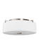 Myhouse Lighting Generation Lighting - FM313BS - Two Light Flush Mount - Sunset Drive - Brushed Steel