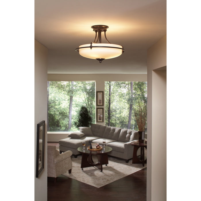 Myhouse Lighting Quoizel - GF1717PN - Three Light Semi-Flush Mount - Griffin - Palladian Bronze