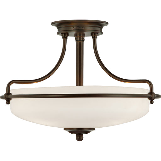 Myhouse Lighting Quoizel - GF1717PN - Three Light Semi-Flush Mount - Griffin - Palladian Bronze