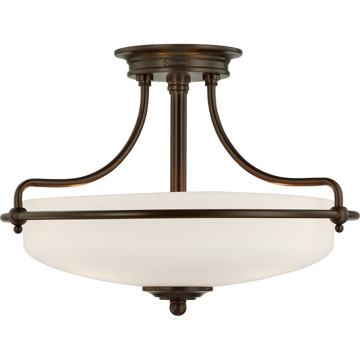 Myhouse Lighting Quoizel - GF1717PN - Three Light Semi-Flush Mount - Griffin - Palladian Bronze