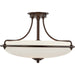 Myhouse Lighting Quoizel - GF1721PN - Four Light Semi-Flush Mount - Griffin - Palladian Bronze