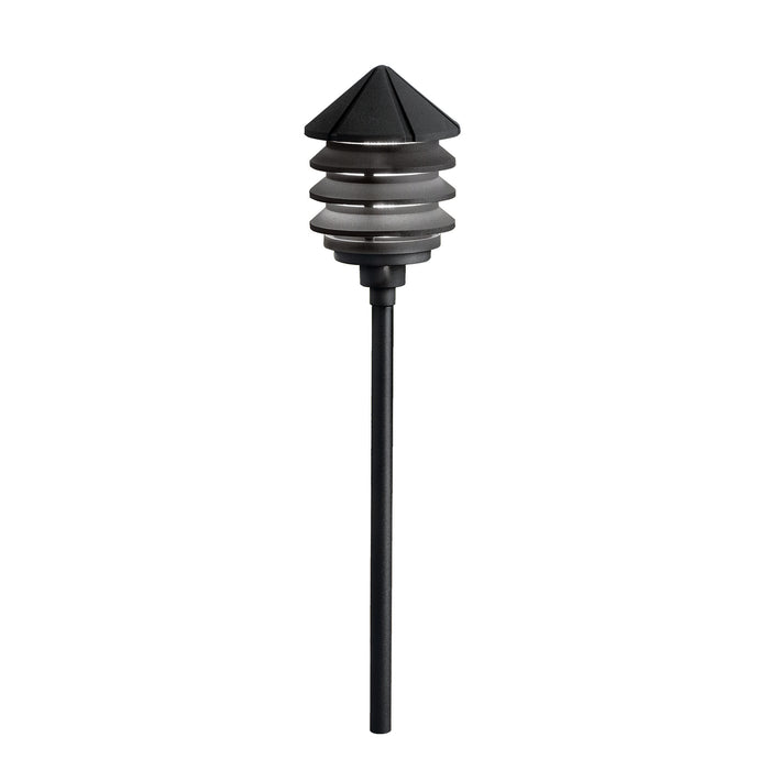 Myhouse Lighting Kichler - 15005BKT - One Light Path & Spread - Six Groove - Textured Black