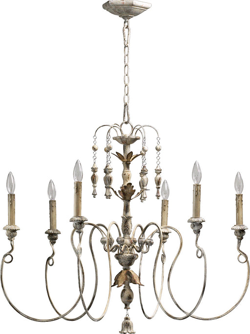 Myhouse Lighting Quorum - 6006-6-70 - Six Light Chandelier - Salento - Persian White