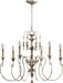 Myhouse Lighting Quorum - 6006-6-70 - Six Light Chandelier - Salento - Persian White