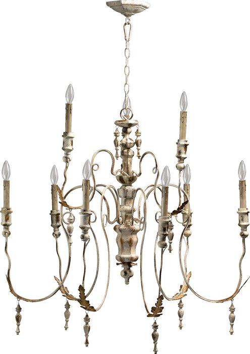 Myhouse Lighting Quorum - 6006-9-70 - Nine Light Chandelier - Salento - Persian White