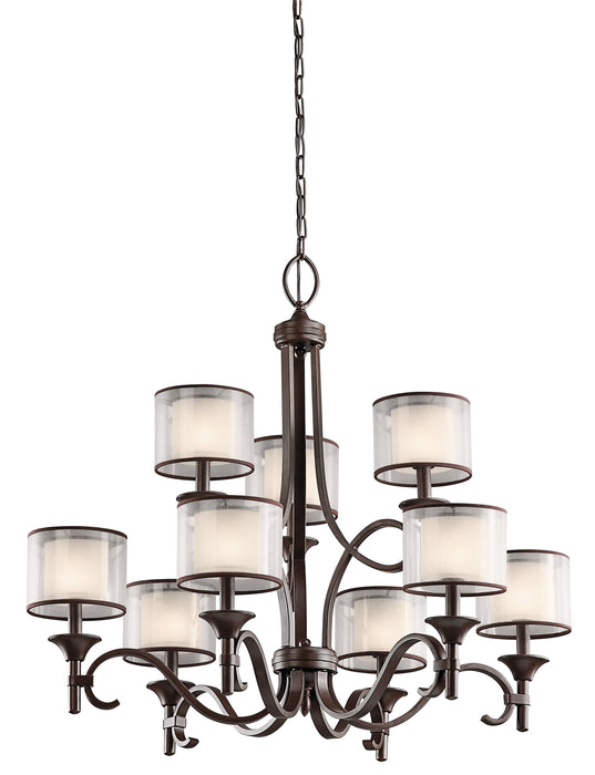 Myhouse Lighting Kichler - 42382MIZ - Nine Light Chandelier - Lacey - Mission Bronze