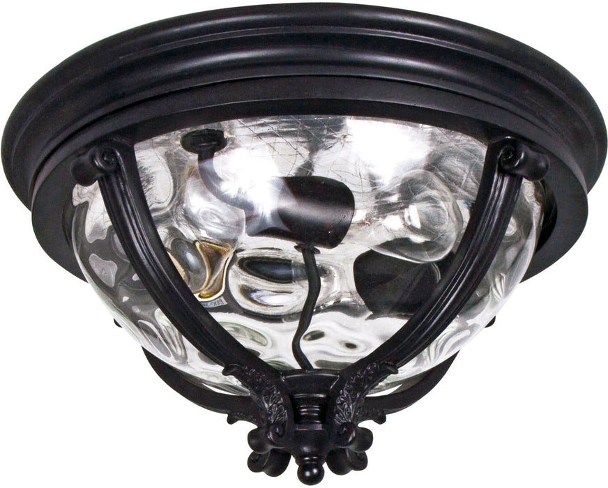 Myhouse Lighting Maxim - 41420WGBK - Three Light Outdoor Ceiling Mount - Camden VX - Black