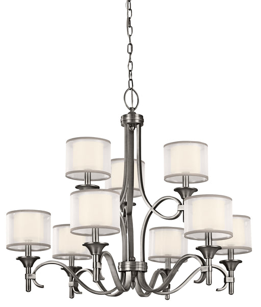 Myhouse Lighting Kichler - 42382AP - Nine Light Chandelier - Lacey - Antique Pewter