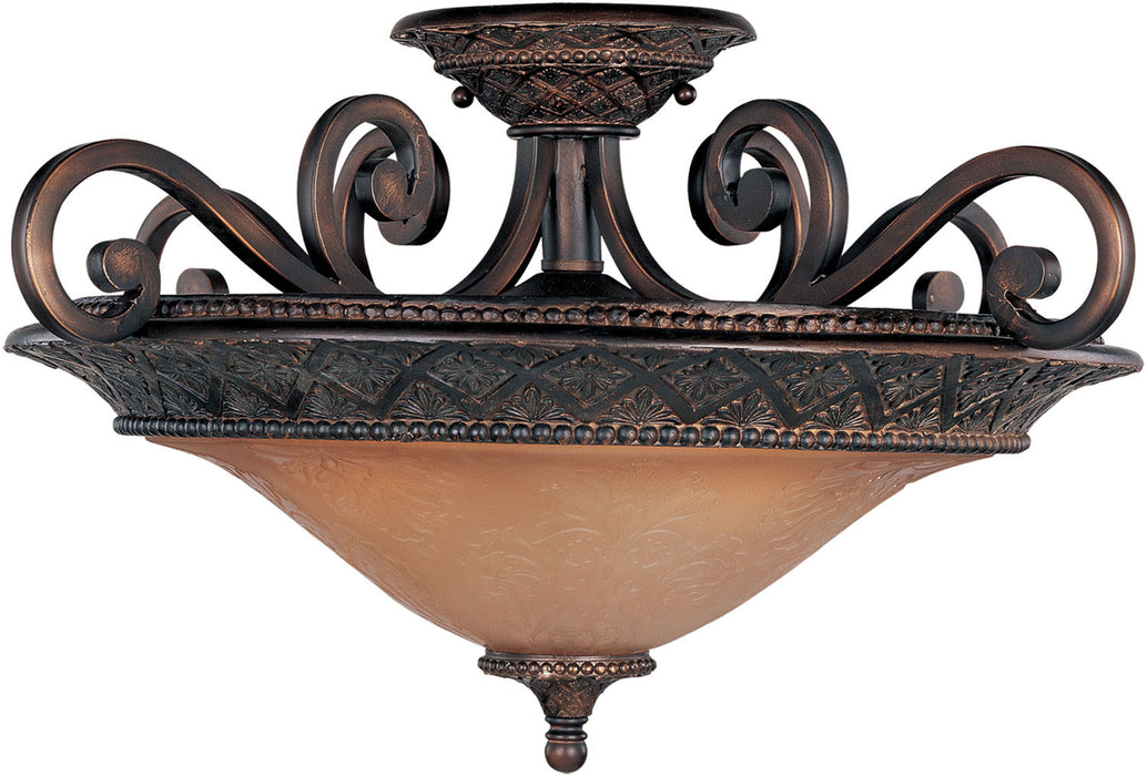 Myhouse Lighting Maxim - 11241SAOI - Three Light Semi-Flush Mount - Symphony - Oil Rubbed Bronze