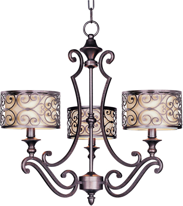 Myhouse Lighting Maxim - 21153WHUB - Three Light Chandelier - Mondrian - Umber Bronze