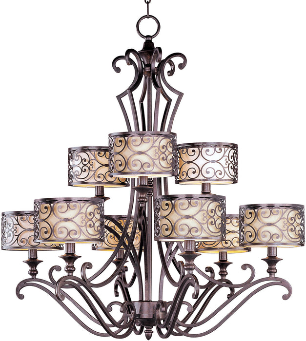 Myhouse Lighting Maxim - 21156WHUB - Nine Light Chandelier - Mondrian - Umber Bronze