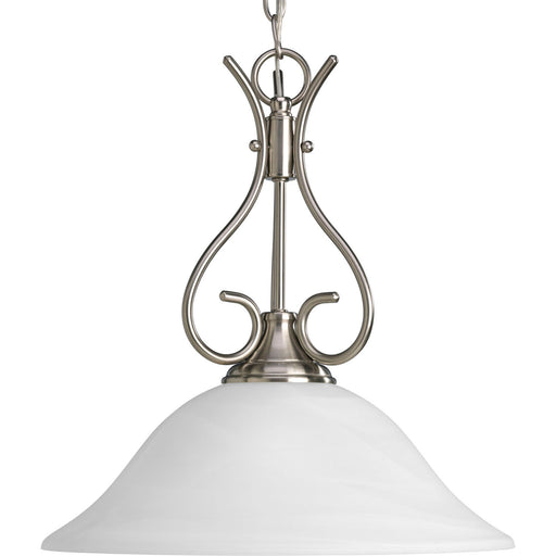 Myhouse Lighting Progress Lighting - P5091-09 - One Light Pendant - Alabaster Glass - Brushed Nickel