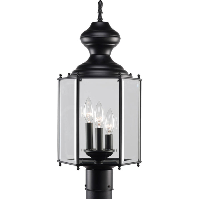 Myhouse Lighting Progress Lighting - P5432-31 - Three Light Post Lantern - Carriage Classics - Black