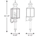 Myhouse Lighting Progress Lighting - P5731-31 - Three Light Wall Lantern - Carriage Classics - Black