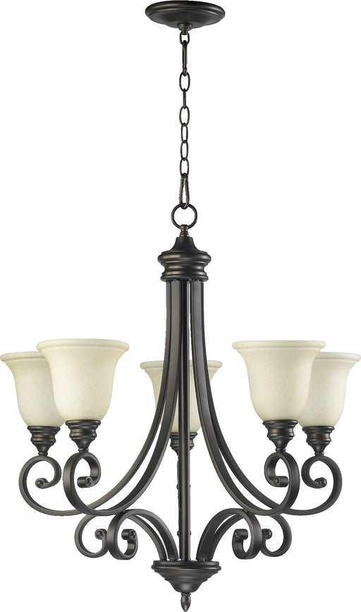 Myhouse Lighting Quorum - 6154-5-86 - Five Light Chandelier - Bryant - Oiled Bronze