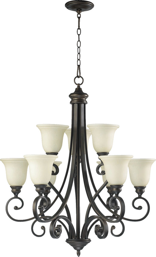 Myhouse Lighting Quorum - 6154-9-86 - Nine Light Chandelier - Bryant - Oiled Bronze