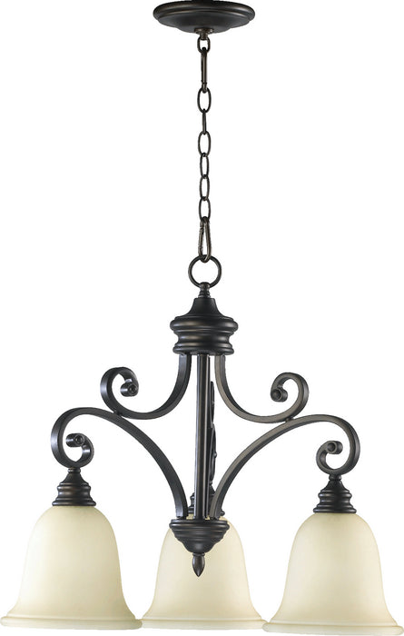 Myhouse Lighting Quorum - 6354-3-86 - Three Light Chandelier - Bryant - Oiled Bronze