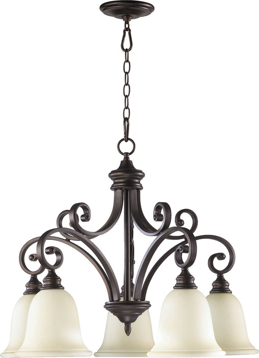 Myhouse Lighting Quorum - 6354-5-86 - Five Light Chandelier - Bryant - Oiled Bronze