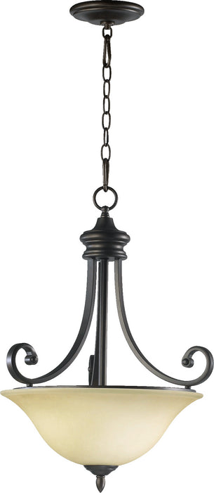 Myhouse Lighting Quorum - 8154-3-86 - Three Light Pendant - Bryant - Oiled Bronze