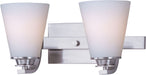 Myhouse Lighting Maxim - 9012SWSN - Two Light Bath Vanity - Conical - Satin Nickel