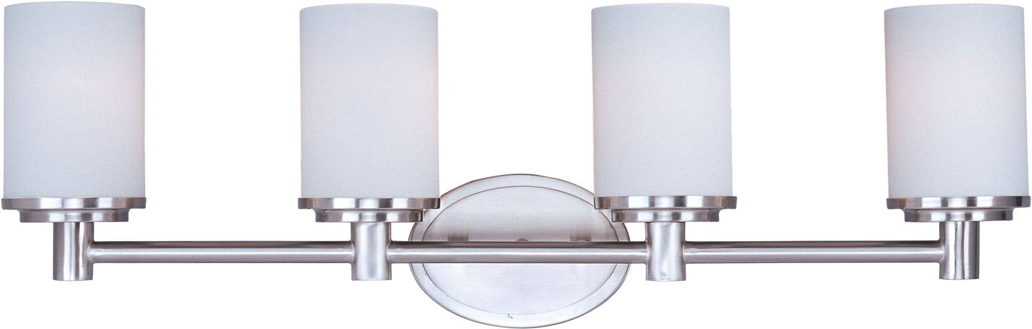 Myhouse Lighting Maxim - 9054SWSN - Four Light Bath Vanity - Cylinder - Satin Nickel