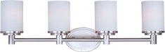 Myhouse Lighting Maxim - 9054SWSN - Four Light Bath Vanity - Cylinder - Satin Nickel