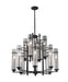 Myhouse Lighting Generation Lighting - F2629/8+4AF/BS - 12 Light Chandelier - Ethan - Antique Forged Iron / Brushed Steel