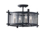 Myhouse Lighting Generation Lighting - SF292AF/BS - Four Light Ceiling Fixture - Ethan - Antique Forged Iron / Brushed Steel