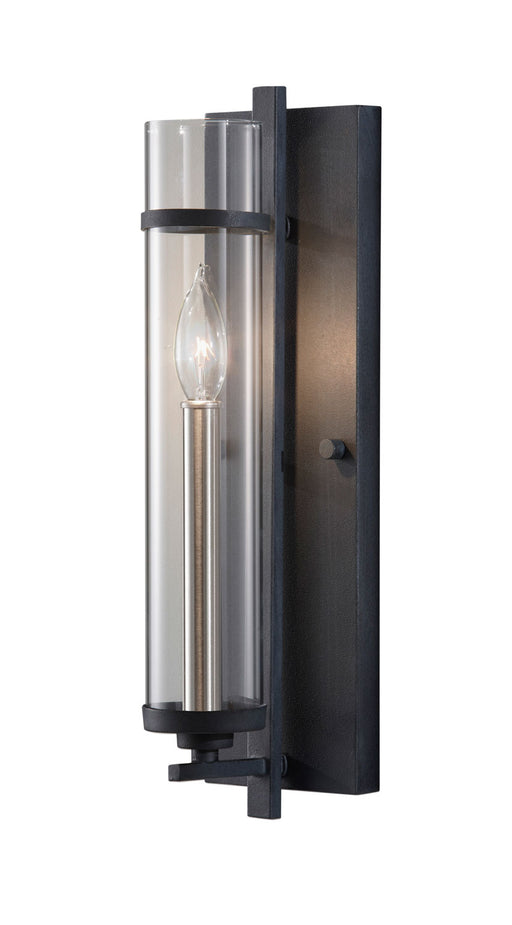 Myhouse Lighting Generation Lighting - WB1560AF/BS - One Light Wall Sconce - Ethan - Antique Forged Iron / Brushed Steel