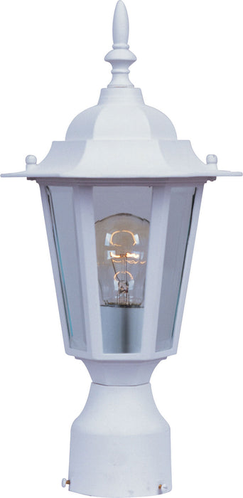 Myhouse Lighting Maxim - 3001CLWT - One Light Outdoor Pole/Post Lantern - Builder Cast - White