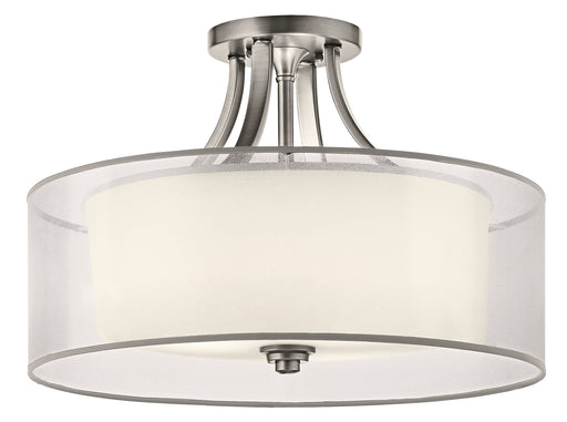 Myhouse Lighting Kichler - 42387AP - Four Light Semi Flush Mount - Lacey - Antique Pewter