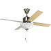 Myhouse Lighting Progress Lighting - P2531-09 - 52"Ceiling Fan - North Park - Brushed Nickel