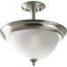 Myhouse Lighting Progress Lighting - P3876-09 - Two Light Semi-Flush Mount - Melon Glass - Brushed Nickel