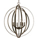 Myhouse Lighting Progress Lighting - P3889-20 - Six Light Foyer Pendant - Equinox - Antique Bronze