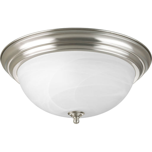 Myhouse Lighting Progress Lighting - P3926-09 - Three Light Flush Mount - Dome Glass - Alabaster - Brushed Nickel