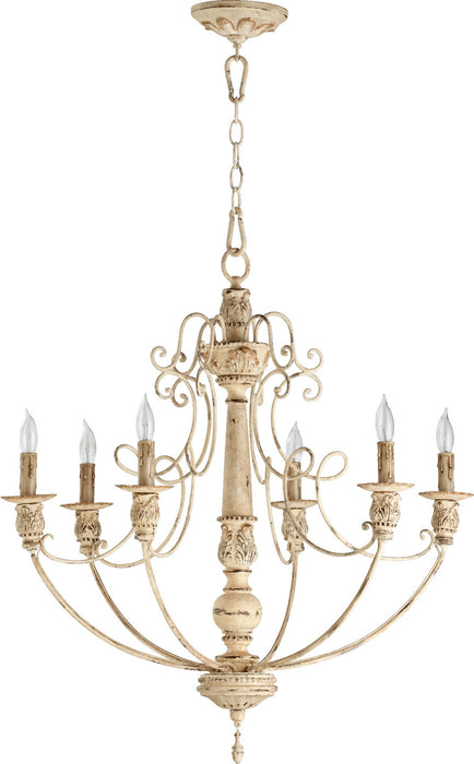 Myhouse Lighting Quorum - 6106-6-70 - Six Light Chandelier - Salento - Persian White