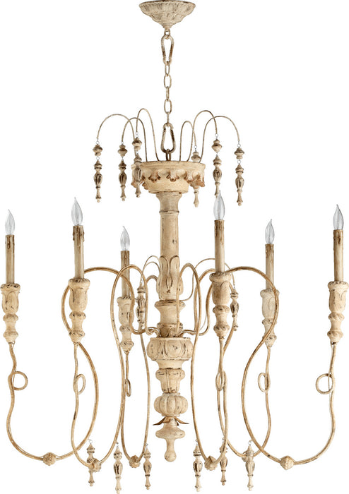 Myhouse Lighting Quorum - 6206-6-70 - Six Light Chandelier - Salento - Persian White