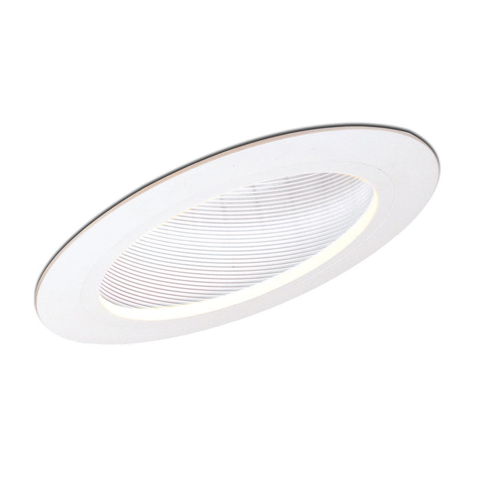 Myhouse Lighting Nora Lighting - NTP-614W - 6" Sloped Phenolic Stepped Baffle Trim - Rec Slope 6" Trim - White
