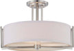 Myhouse Lighting Nuvo Lighting - 60-4758 - Three Light Semi Flush Mount - Gemini - Brushed Nickel