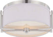 Myhouse Lighting Nuvo Lighting - 60-4761 - Two Light Flush Mount - Gemini - Brushed Nickel