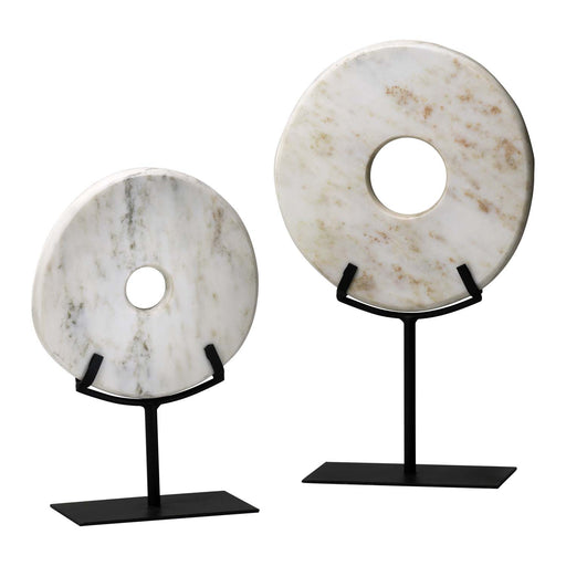 Myhouse Lighting Cyan - 02308 - Sculpture - Disk On Stand - White