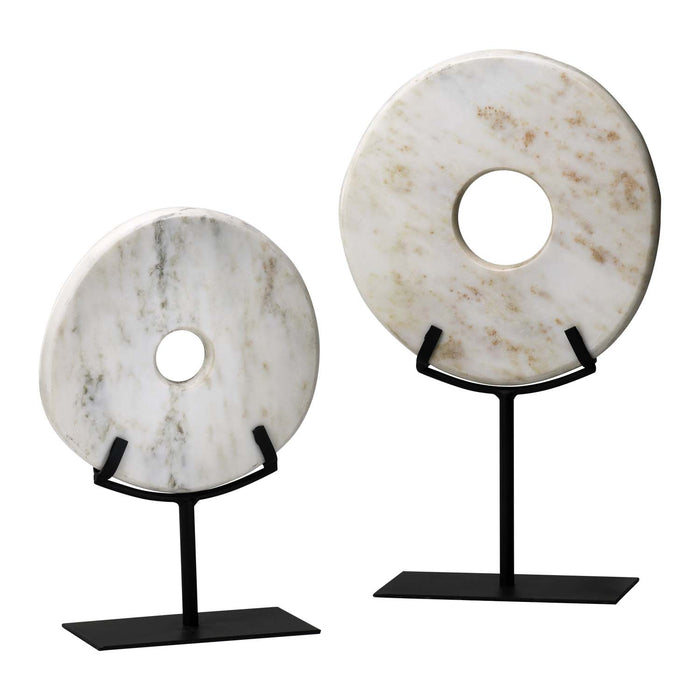 Myhouse Lighting Cyan - 02309 - Sculpture - Disk On Stand - White