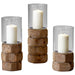 Myhouse Lighting Cyan - 04740 - Candelabra - Hex Nut - Natural Wood