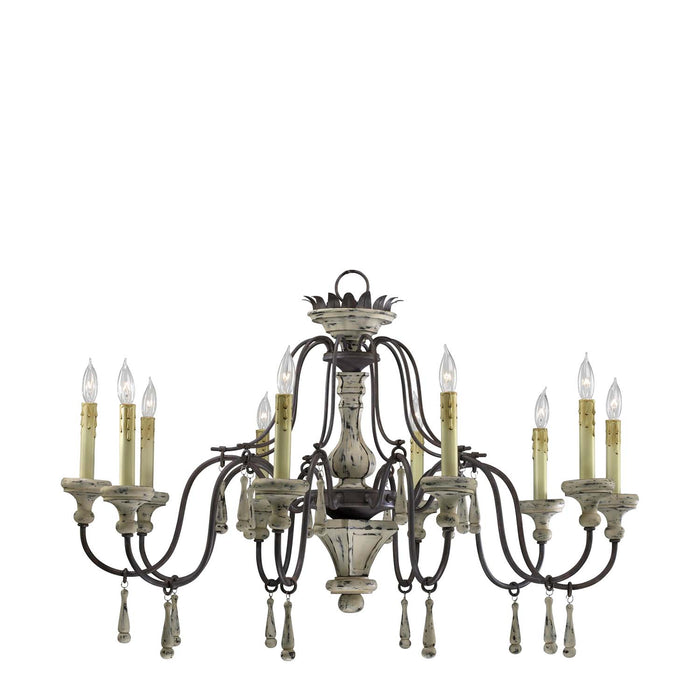 Myhouse Lighting Cyan - 6513-10-43 - Ten Light Chandelier - Provence - Carriage House